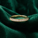 Yellow gold Round Diamond Pavé Set Eternity Band with Channel Setting_23