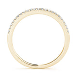 14K Yellow Gold Round Diamond Pavé Set Eternity Band with Micro Prong Setting