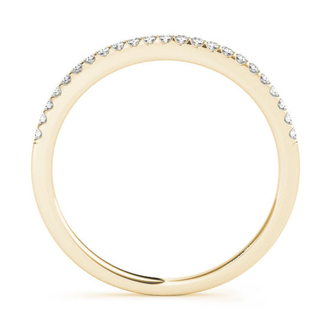 Yellow gold Round Diamond Pavé Set Eternity Band with Micro Prong Setting 1