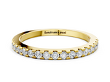 Yellow gold Round Diamond Pavé Set Eternity Band with Micro Prong Setting_67