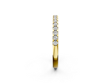 Yellow gold Round Diamond Pavé Set Eternity Band with Micro Prong Setting_69