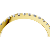 Yellow gold Round Diamond Pavé Set Eternity Band with Micro Prong Setting_71