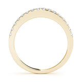Yellow gold Round Diamond Pavé Set Eternity Band with Shared Prong Setting 1
