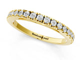 Yellow gold Round Diamond Pavé Set Eternity Band_5