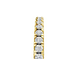 Yellow gold Round Diamond Pavé Set Eternity Band_9