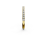 Yellow gold Round Diamond Pavé Set Half Eternity Band with Shared Prong Setting_139