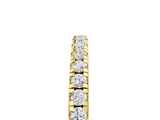 Yellow gold Round Diamond Pavé Set Half Eternity Band with Shared Prong Setting_142