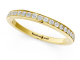 Yellow gold Round Diamond Pavé Set Half-Eternity Band_19