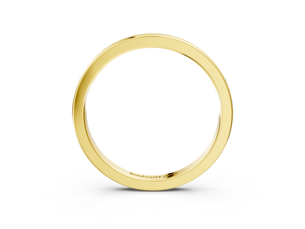 Yellow gold Round Diamond Pavé Set Half-Eternity Band