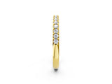Yellow gold Round Diamond Pavé Set Half Eternity Band_6