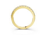 Yellow gold Round Diamond Pavé Set Half Eternity Band_7