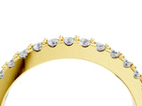 Yellow gold Round Diamond Pavé Set Half Eternity Band_8