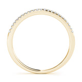 Yellow gold Round Diamond Pavé Set Slim Band with Micro Prong Setting 1