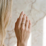 Yellow gold Round Diamond Pavé Set Thin Band_4
