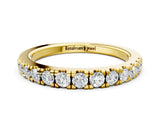 Yellow gold Round Diamond Pavé Set White Gold Eternity Band_2