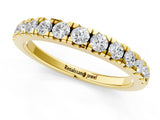 Yellow gold Round Diamond Pavé Set White Gold Eternity Band_3