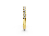 Yellow gold Round Diamond Pavé Set White Gold Eternity Band_4