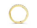 Yellow gold Round Diamond Pavé Set White Gold Eternity Band_5