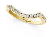 Yellow gold Round Diamond Pavé Twist Band with Shared Prong Setting_5