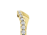 Yellow gold Round Diamond Pavé Twist Band with U-Prong Setting_5