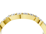 Yellow gold Round Diamond Pavé Zigzag Eternity Band_8