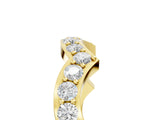 Yellow gold Round Diamond Pavé Zigzag Eternity Band_9