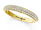 Yellow gold Round Diamond Pave Eternity Band with Shared Prong Setting_3