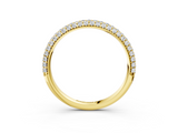 Yellow gold Round Diamond Pave Set Eternity Band with Shared Prong Setting_140