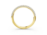 Yellow gold Round Diamond Pave Set White Gold Eternity Band_24
