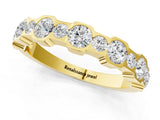 Yellow gold Round Diamond Promise Ring with Round Diamond Accents_1