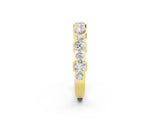 Yellow gold Round Diamond Promise Ring with Round Diamond Accents_2