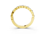 Yellow gold Round Diamond Promise Ring with Round Diamond Accents_3
