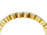 Yellow gold Round Diamond Prong Set Chevron Band_13