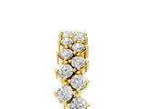 Yellow gold Round Diamond Prong Set Chevron Band_14