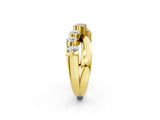 Yellow gold Round Diamond Prong-Set Crossover Band_39
