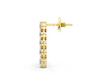 Yellow gold Round Diamond Prong Set Drop Earrings_14