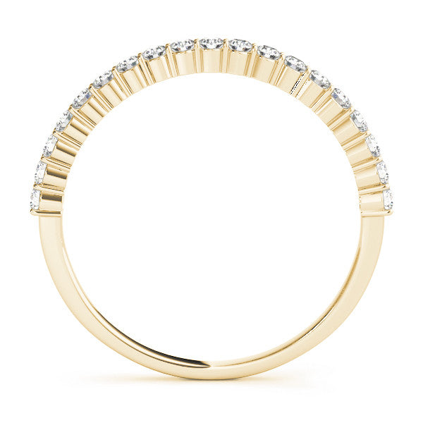 14K Yellow Gold Round Diamond Prong Set Eternity Band