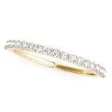 14K Yellow Gold Round Diamond Prong Set Eternity Band