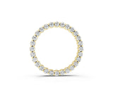 Yellow gold Round Diamond Prong Set Eternity Pendant_6