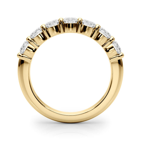 Yellow gold Round Diamond Prong Set Half-Eternity Band 2