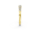 Yellow gold Round Diamond Prong-Set Half-Eternity Band_4