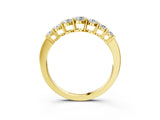 Yellow gold Round Diamond Prong-Set Half-Eternity Band_5