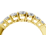 Yellow gold Round Diamond Prong-Set Half-Eternity Band_6