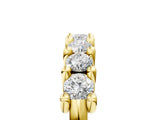 Yellow gold Round Diamond Prong-Set Half Eternity Band_7