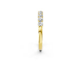 Yellow gold Round Diamond Prong Set Half-Eternity Band_9