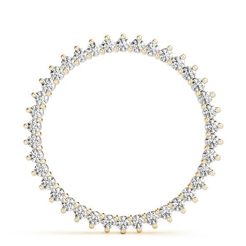 Yellow gold Round Diamond Prong-Set Halo Pendant 1