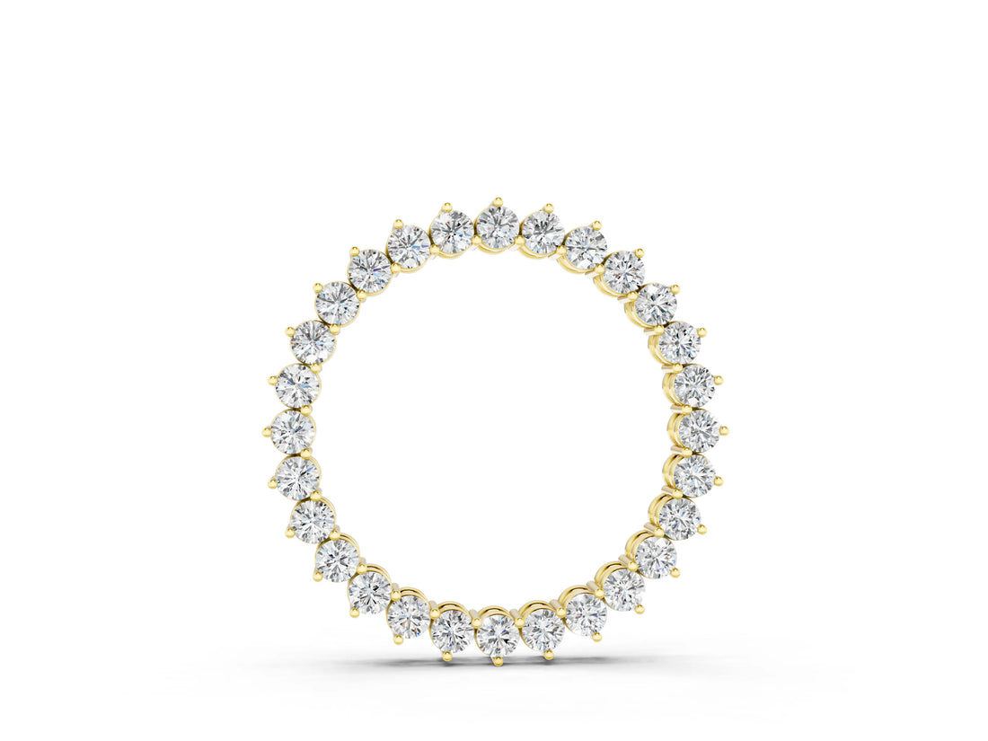 Yellow gold Round Diamond Prong-Set Halo Pendant_6