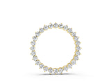 Yellow gold Round Diamond Prong-Set Halo Pendant_6