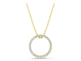 Yellow gold Round Diamond Prong-Set Halo Pendant_7