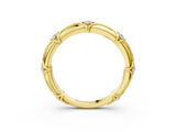Yellow gold Round Diamond Prong-Set Milgrain Eternity Band_26